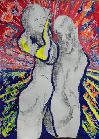 bathtub smear picture -erweckung 70 x 50 cm 18 feb 2023 w